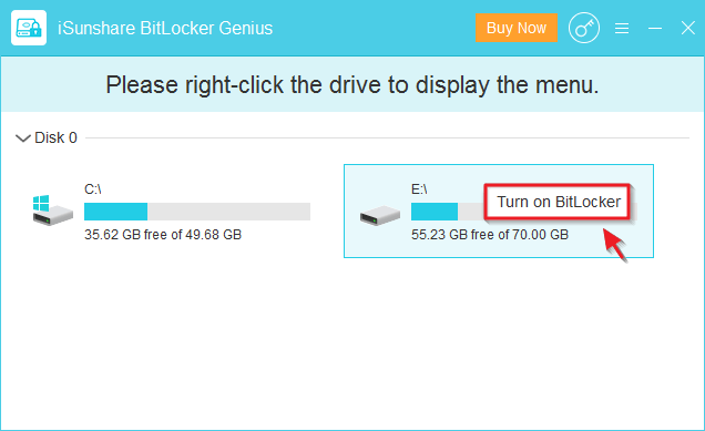iSunshare BitLocker Genius for Windows - Screenshot #1