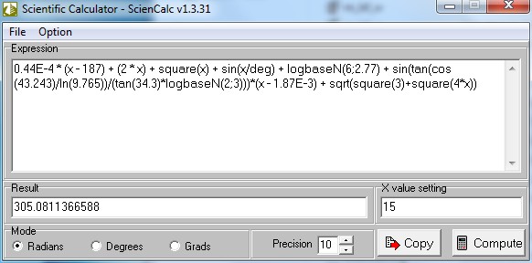 Scientific calculator - ScienCalc - Screenshot #1