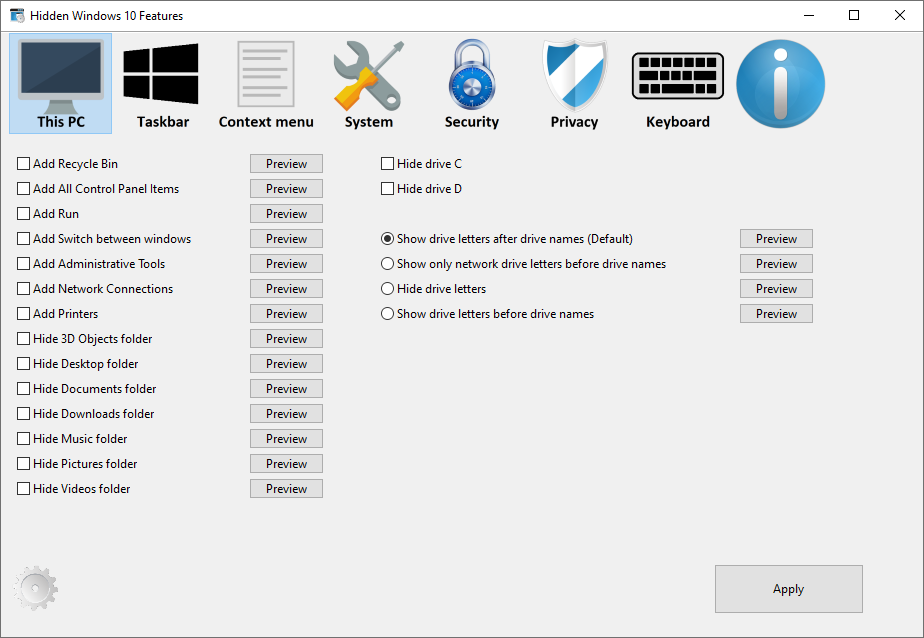 Hidden Windows 10 Features latest version - Get best Windows software