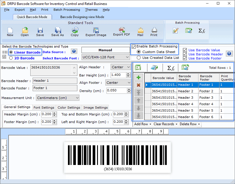 Barcode Generator for Inventory Control download for free - SoftDeluxe