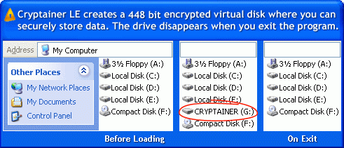 Cryptainer USB Encryption Software - Screenshot #2