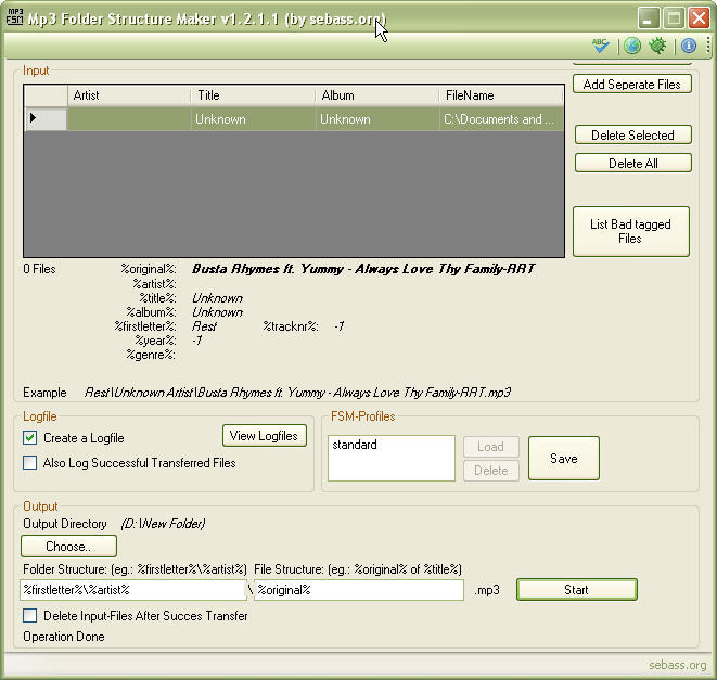 MP3 Folder Structure Maker latest version Get best Windows software