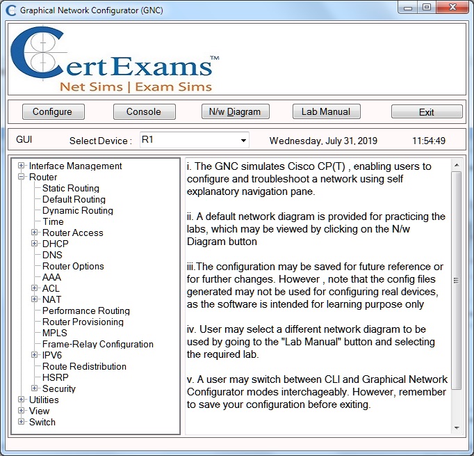 CCNA Exam Simulator w/ Network Simulator - Screenshot #1