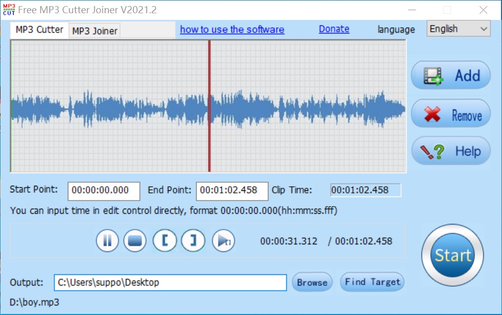 Free MP3 Cutter Joiner - Screenshot #4