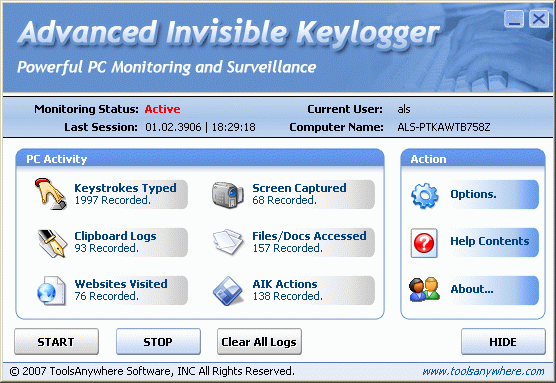 ivisible keylogger