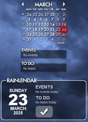 Rainlendar - Screenshot #4