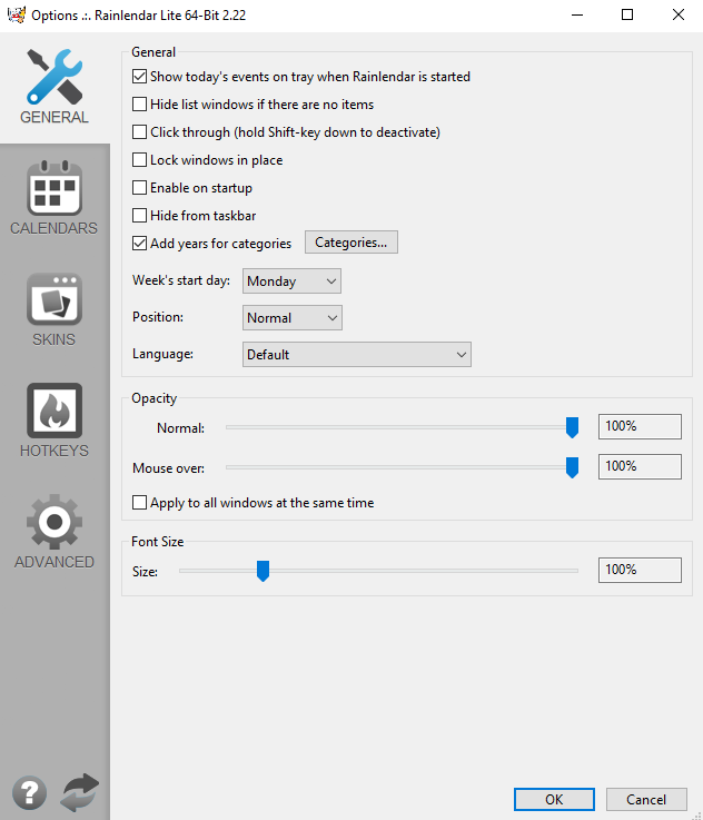 Rainlendar - Screenshot #3