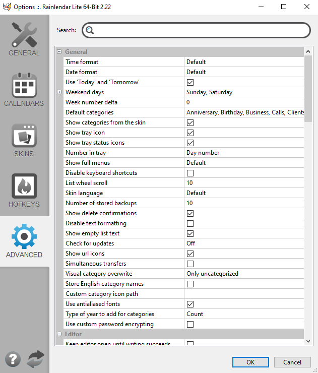 Rainlendar - Screenshot #2