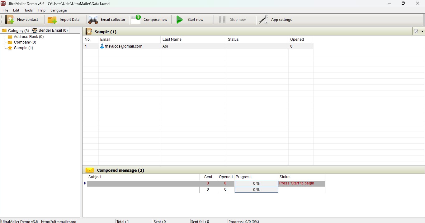 UltraMailer - Screenshot #3