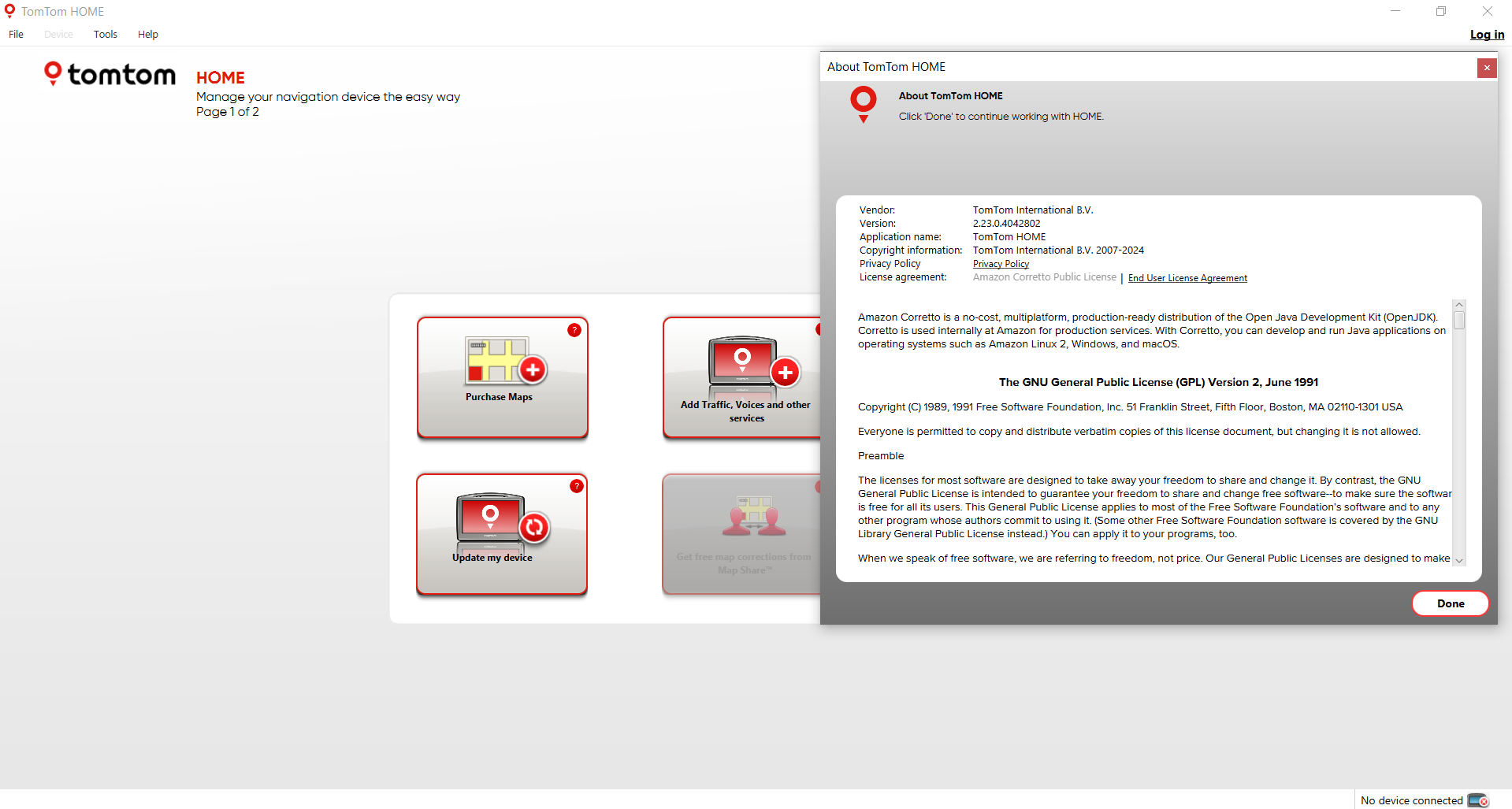 TomTom HOME - Screenshot #1