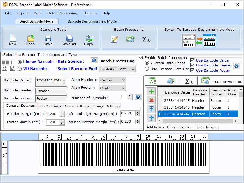 Code Bar Software Professional Barcode Software download for free - SoftDeluxe