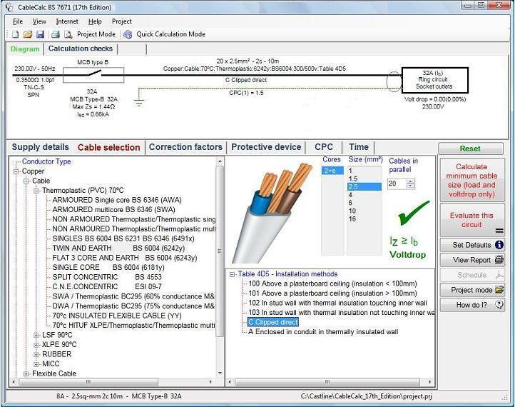 CableCalc BS7671 17th Edition Latest Version - Get Best Windows Software