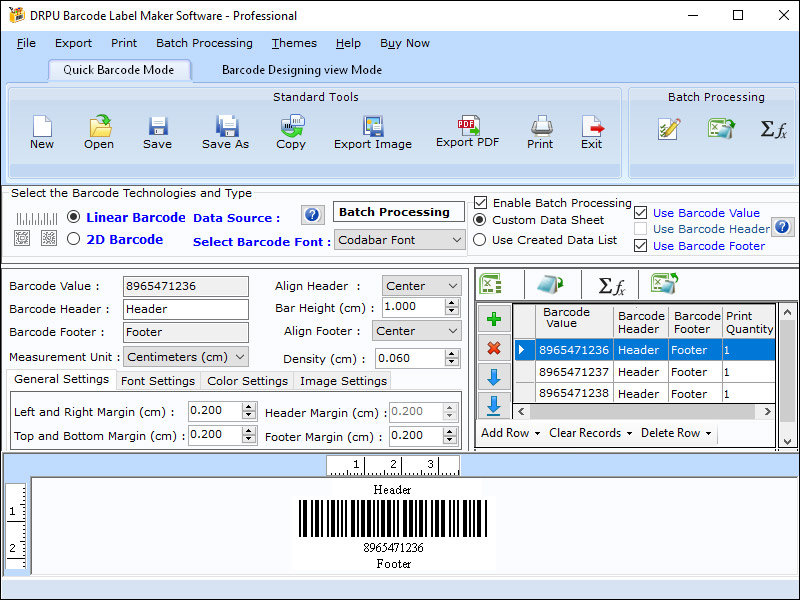 Bulk Barcode Label Maker Excel Software download for free - SoftDeluxe