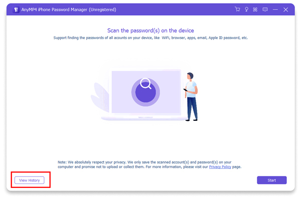 AnyMP4 iPhone Password Manager - Screenshot #1