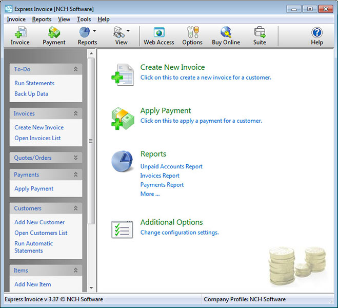 Express Invoice Free Invoicing Software - Screenshot #1