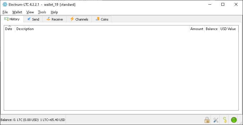 Electrum LTC - Screenshot #1
