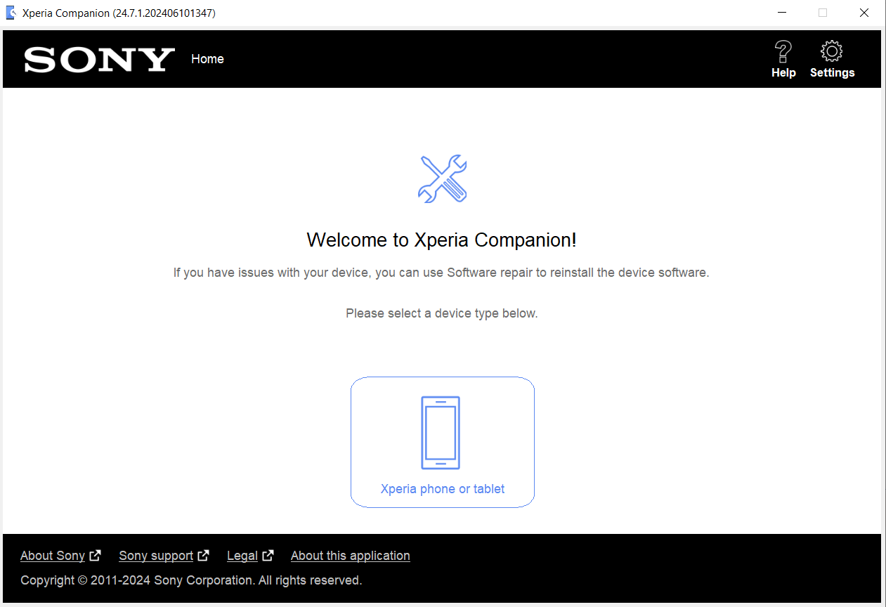 Xperia Companion - Screenshot #1