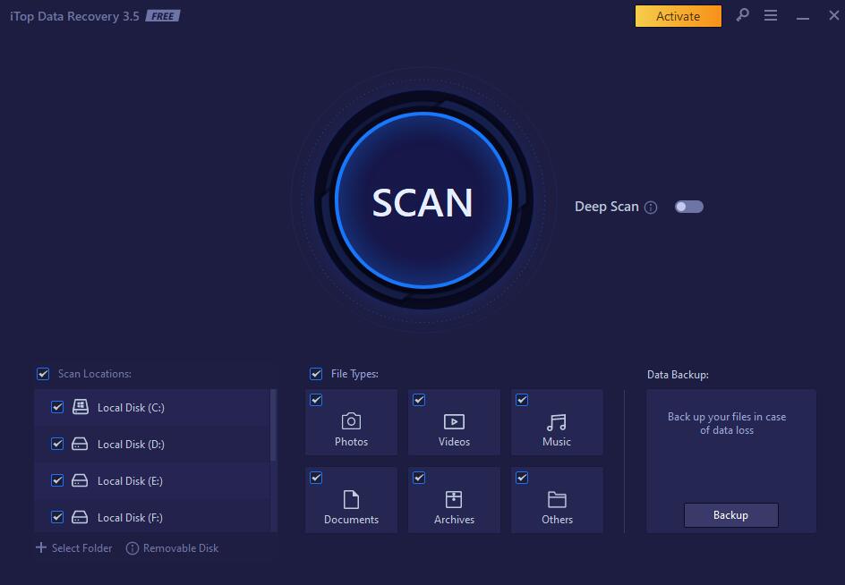 iTop Data Recovery - Screenshot #1