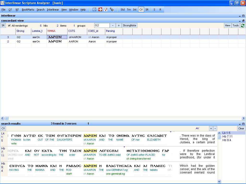Interlinear Scripture Analyzer basic - Screenshot #5