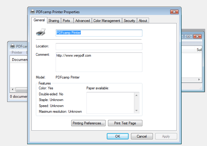 VeryPDF PDFcamp Printer - Screenshot #5
