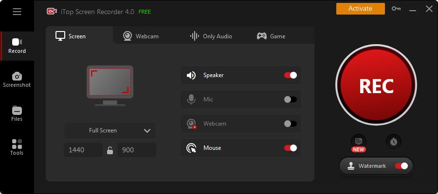 iTop Screen Recorder - Screenshot #1