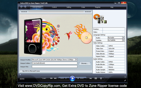 Extra DVD to Zune Ripper - Screenshot #5