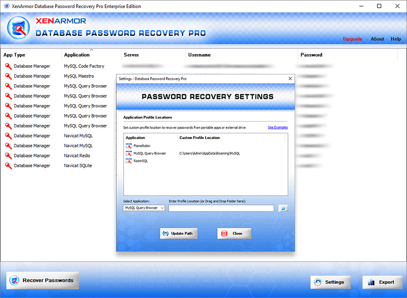 Database Password Recovery Pro latest version - Get best Windows software