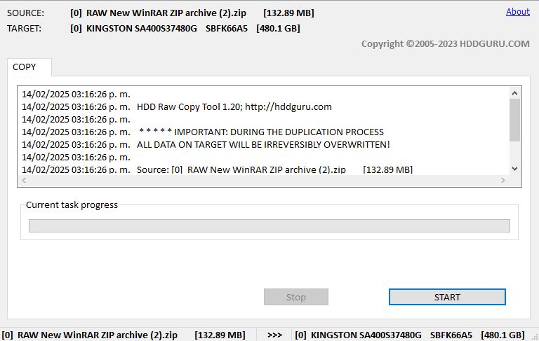 HDD Raw Copy Tool - Screenshot #1