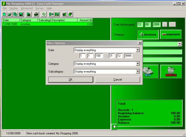 Easy Cash Manager - Screenshot #1