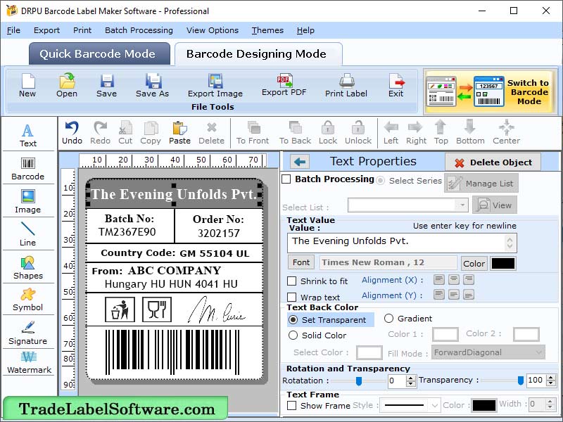 Barcode Label Software - Professional Edition latest version - Get best ...