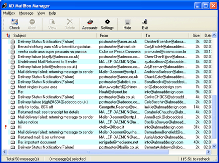 AD MailBox Manager - Screenshot #1