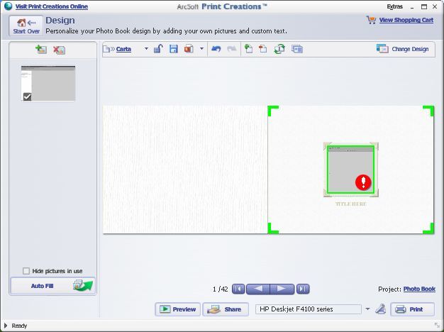 ArcSoft Print Creations - Photo Book - Screenshot #3