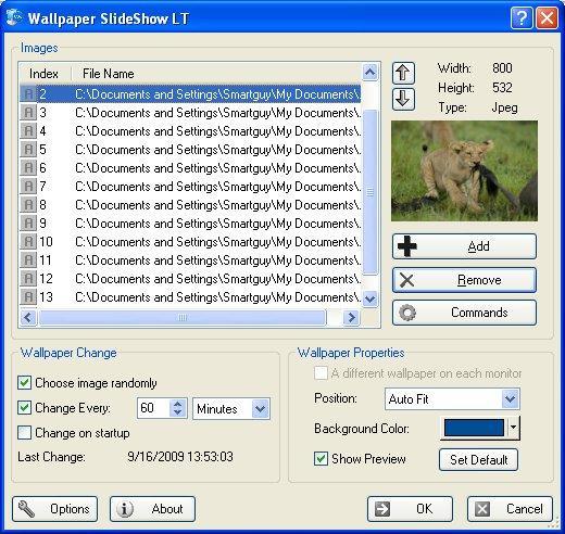 Wallpaper SlideShow LT - Screenshot #4