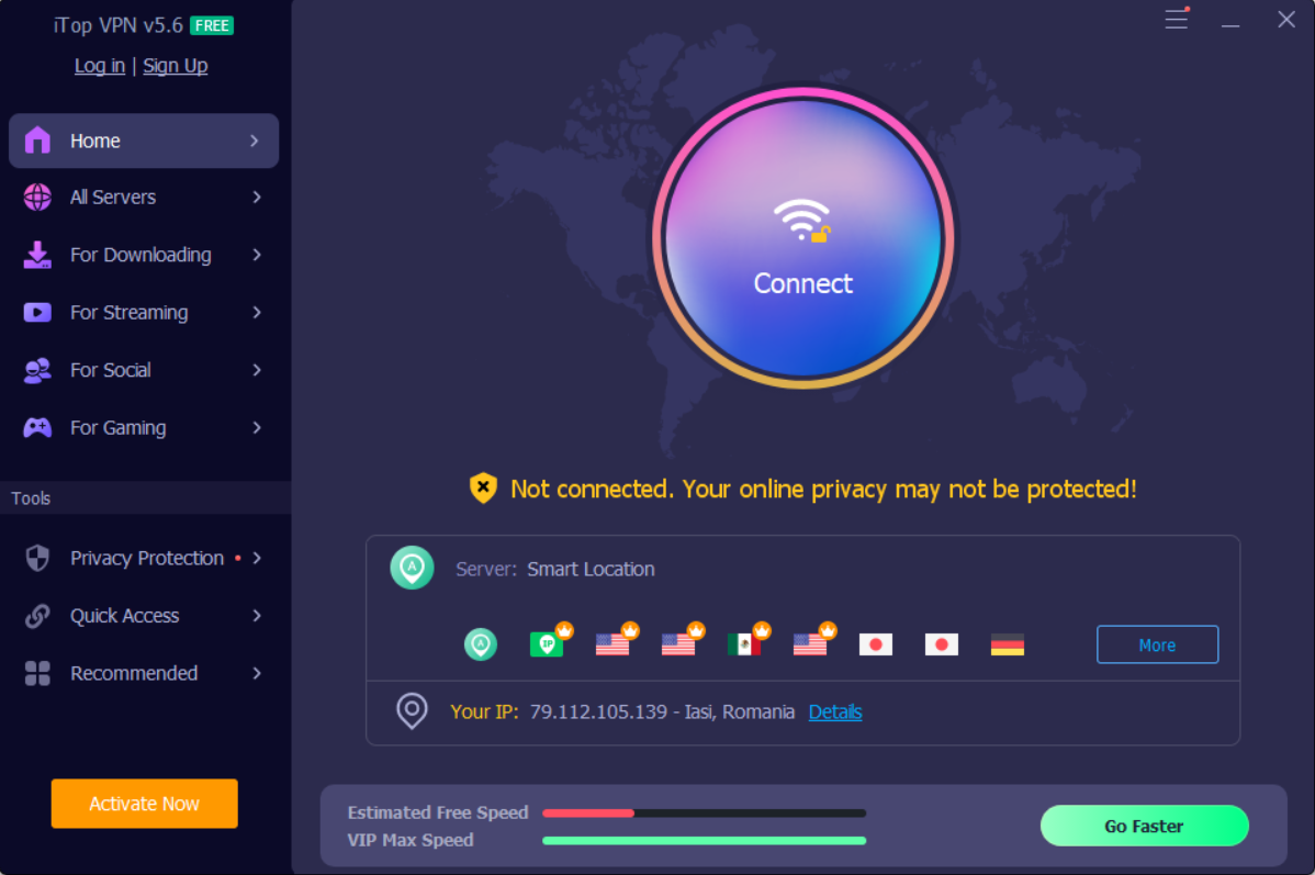 iTop VPN - Screenshot #1