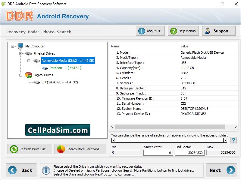 Android Data Recovery Software - Screenshot #2