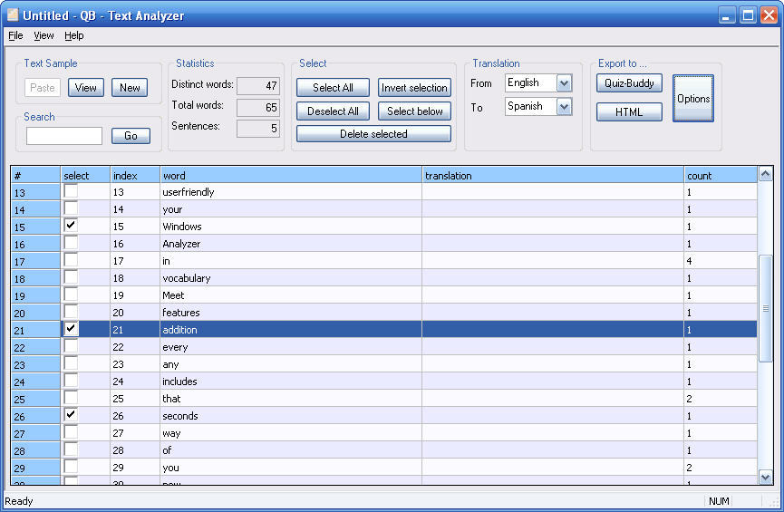 QB - Text Analyzer latest version - Get best Windows software