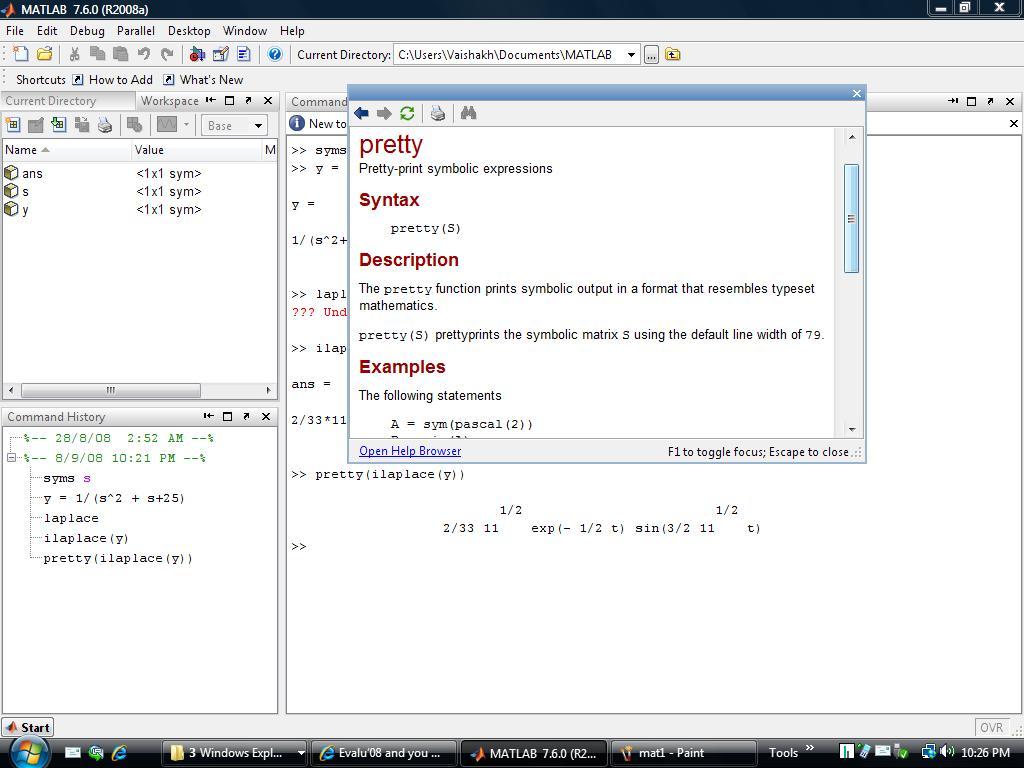 MATLAB R2008a - Screenshot #2