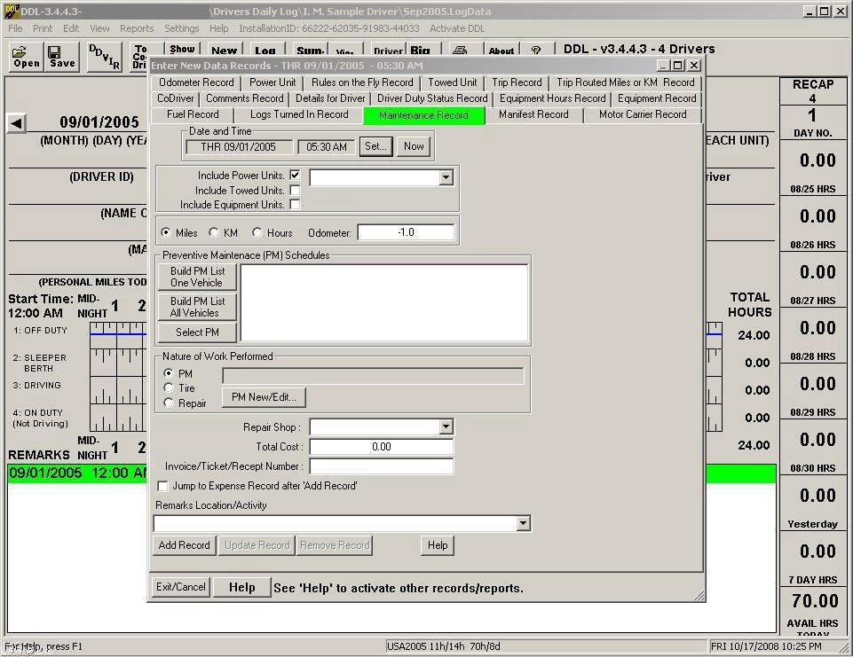 Drivers Daily Log - Screenshot #5