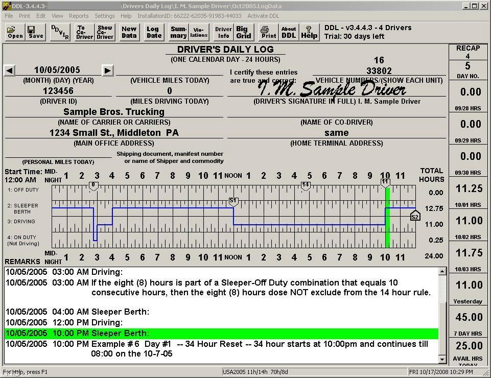 Drivers Daily Log - Screenshot #4