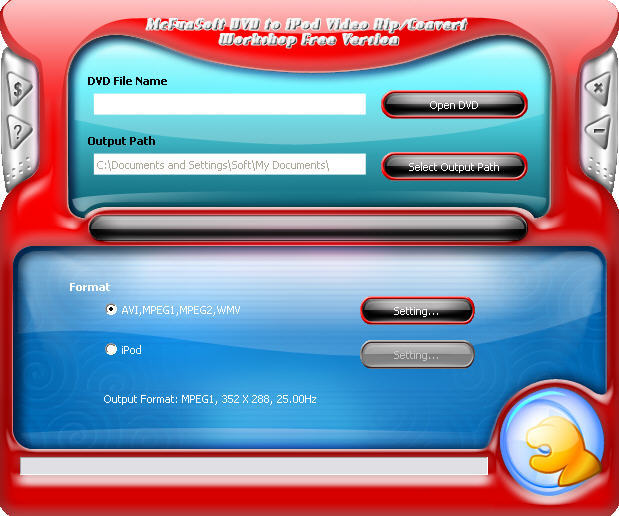 McFunSoft DVD to iPod Video Rip Convert Workshop - Screenshot #1