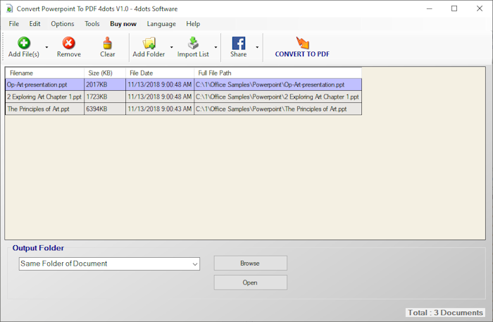 Convert Powerpoint to PDF 4dots latest version - Get best Windows software