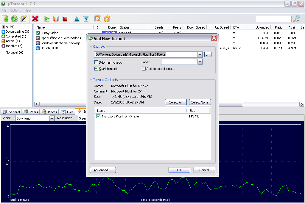&micro;Torrent (uTorrent) - Screenshot #22