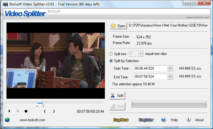 boilsoft video splitter