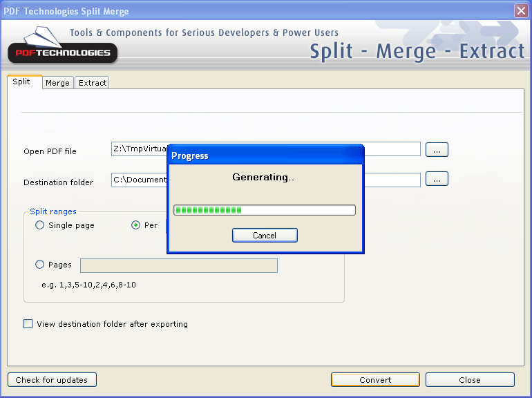 pdf merge split extract
