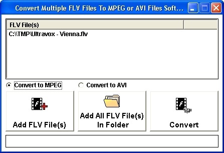 Convert Multiple FLV Files To MPEG or AVI Files Software - Screenshot #3