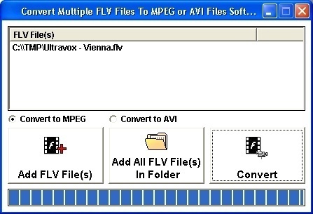 Convert Multiple FLV Files To MPEG or AVI Files Software - Screenshot #2