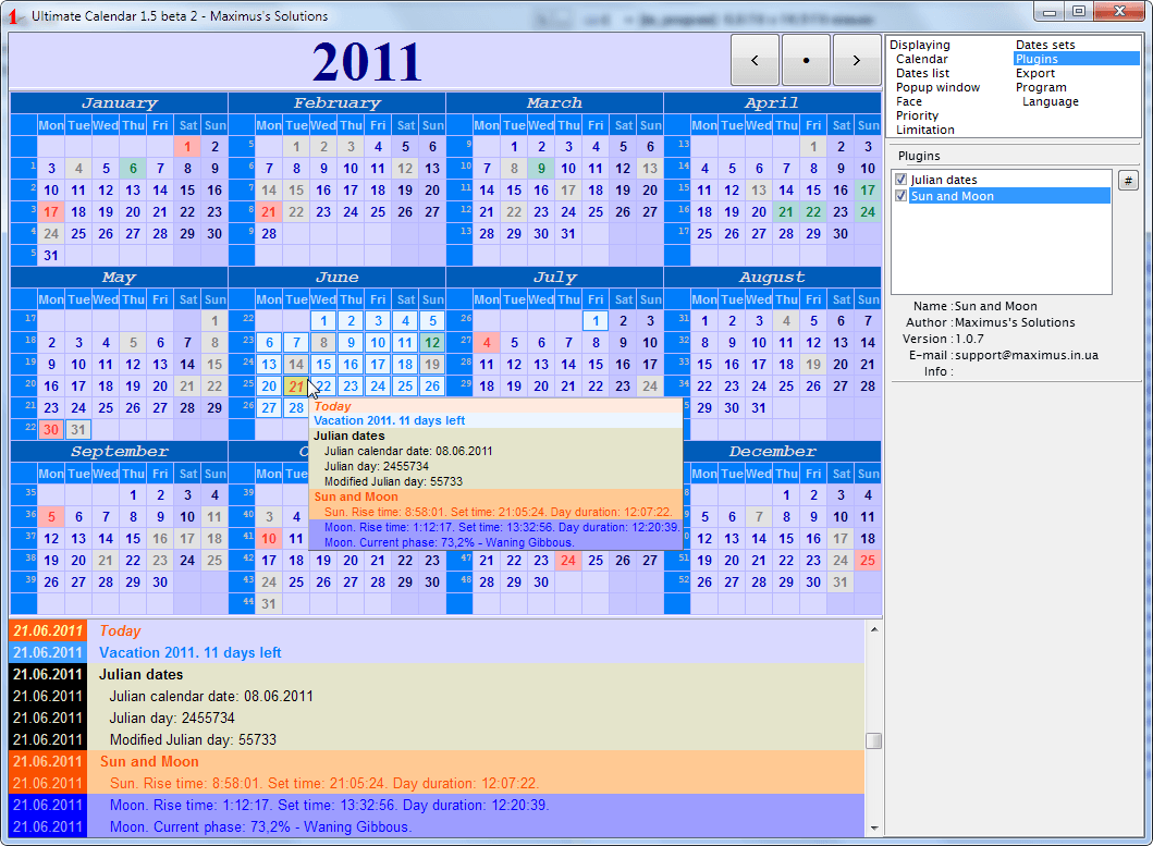 Ultimate Calendar download for free SoftDeluxe