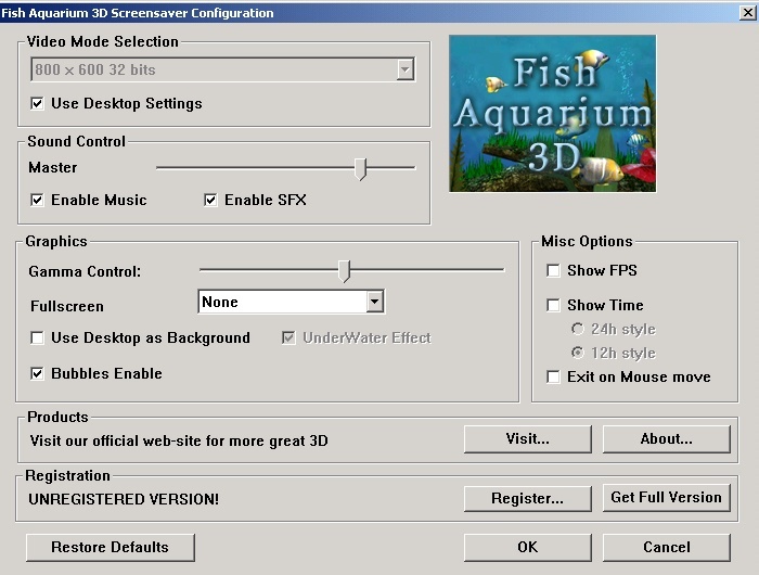 Fish Aquarium 3D Screensaver - Screenshot #3