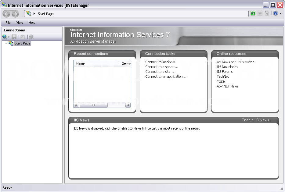 Internet Information Services (IIS) Manager - Screenshot #2