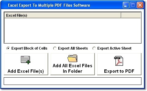 Excel Export To Multiple PDF Files Software - Screenshot #1